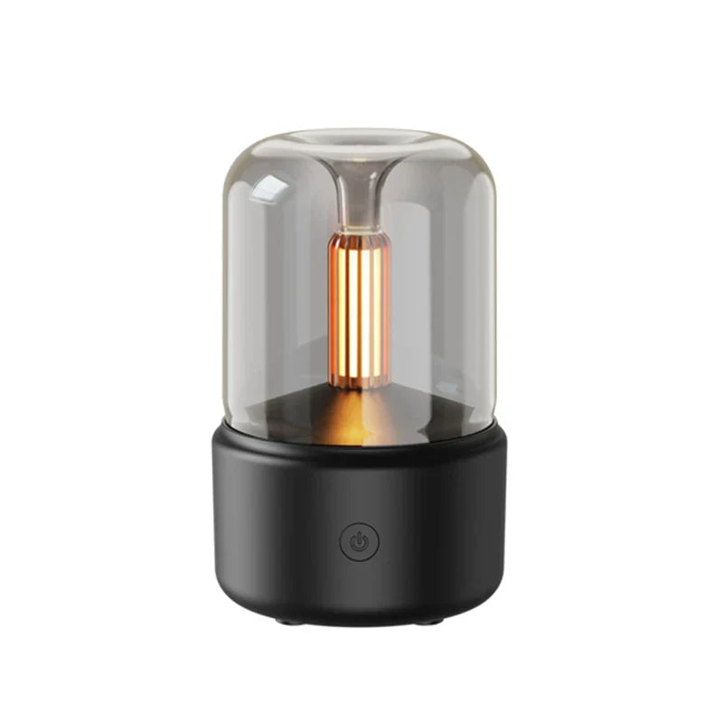 120Ml Air Humidifier Candlelight Night Light Fragrance Diffuser Home Essential Oil Mist Sprayer Air Purifier Aroma Humidificador