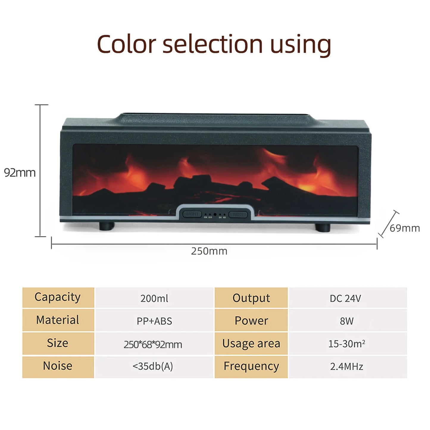 🔥 Diffuseur à flamme Luméa – Brume apaisante, lumière réaliste et télécommande
