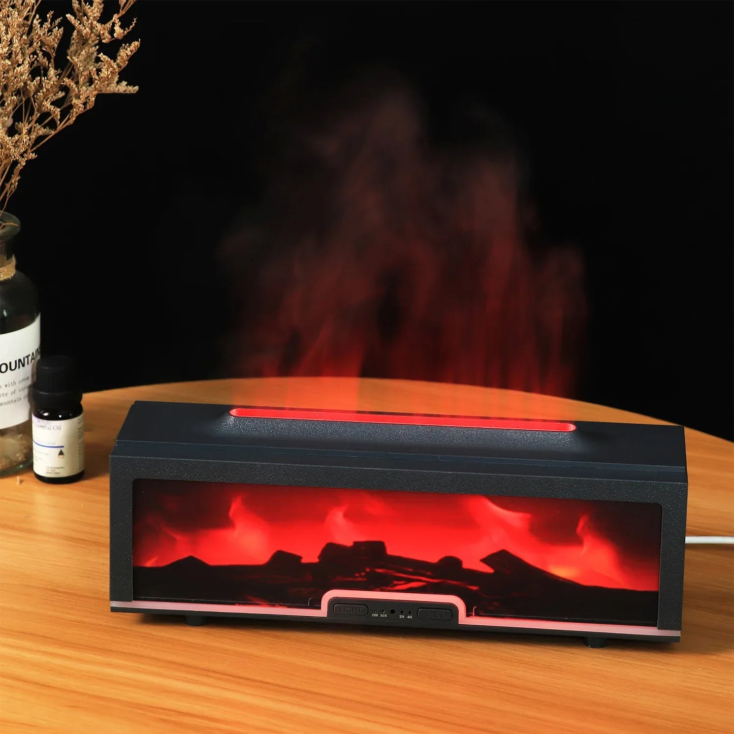 🔥 Diffuseur à flamme Luméa – Brume apaisante, lumière réaliste et télécommande