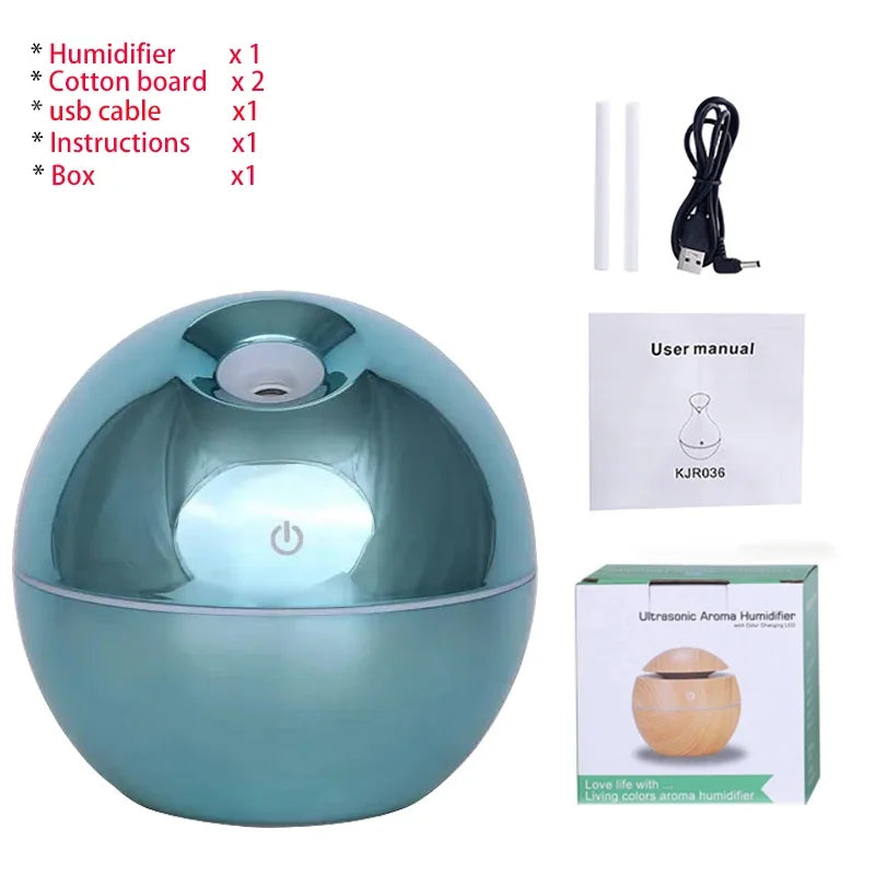 200Ml USB Aroma Essential Oil Diffuser Ultrasonic Mini Humidifier Air Purifier 7 Color Change LED Night Light for Office Home