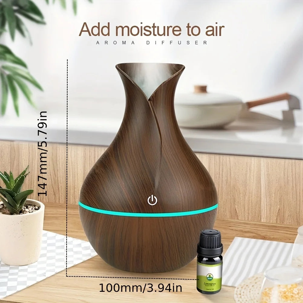 200Ml USB Aroma Essential Oil Diffuser Ultrasonic Mini Humidifier Air Purifier 7 Color Change LED Night Light for Office Home