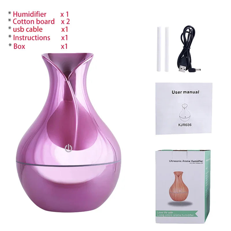 200Ml USB Aroma Essential Oil Diffuser Ultrasonic Mini Humidifier Air Purifier 7 Color Change LED Night Light for Office Home