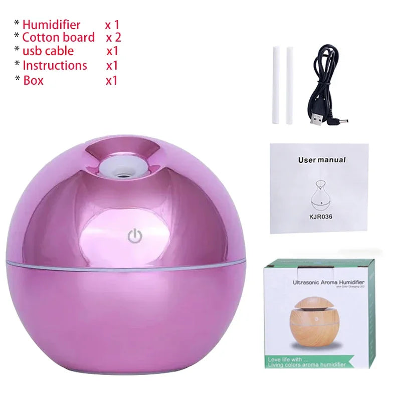 200Ml USB Aroma Essential Oil Diffuser Ultrasonic Mini Humidifier Air Purifier 7 Color Change LED Night Light for Office Home