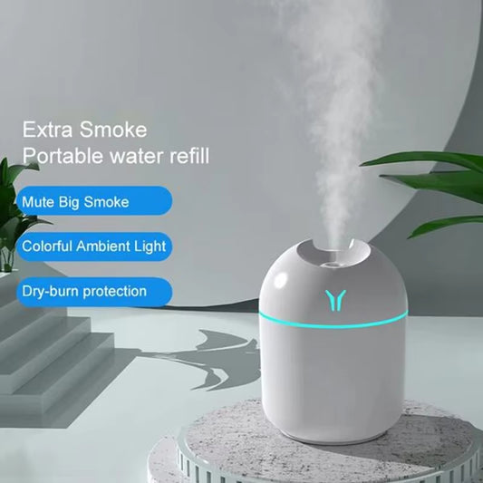 Air Humidifier USB Mini Aroma Essential Oil Diffuser for Home Car Ultrasonic Mute Mist Maker Diffuser with LED Color