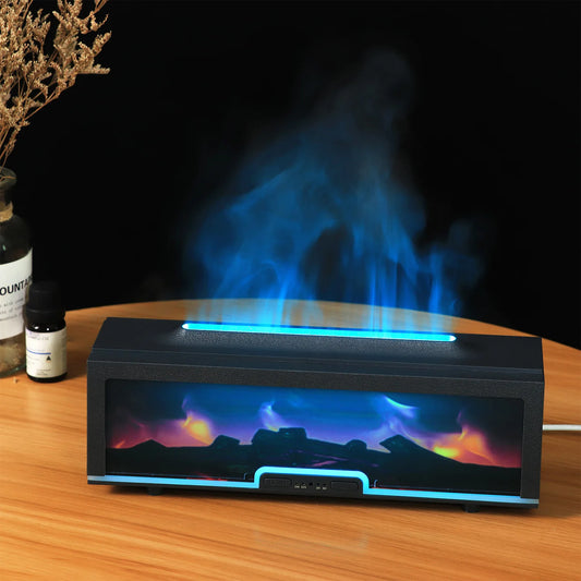 🔥 Diffuseur à flamme Luméa – Brume apaisante, lumière réaliste et télécommande
