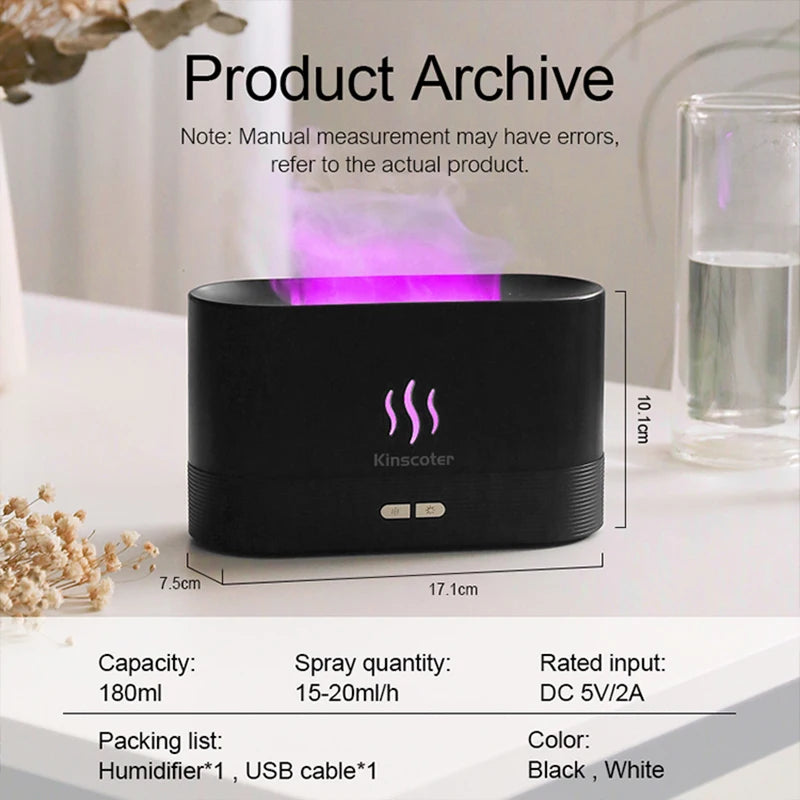Humidificateur d’air décoratif LED – Diffuseur d’arôme design et apaisant Luméa